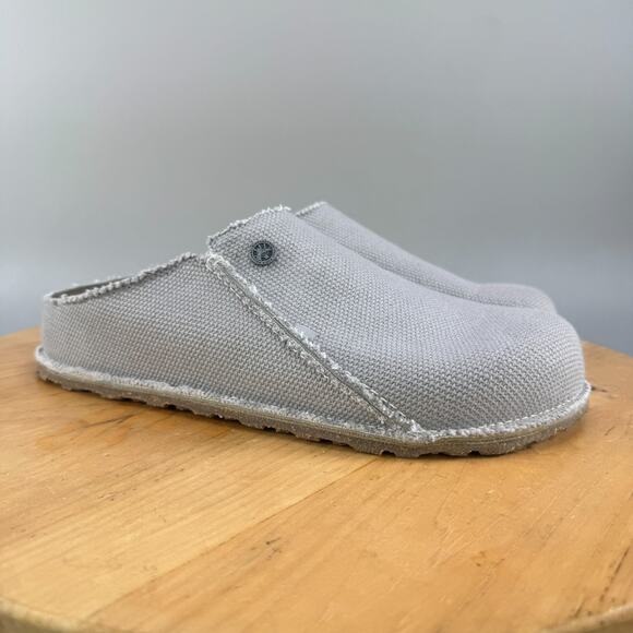 Birkenstock Zermatt Men's Size 11 (44) Canvas Upper Slip On Clog Shoes Grey NEW - Picture 1 of 9